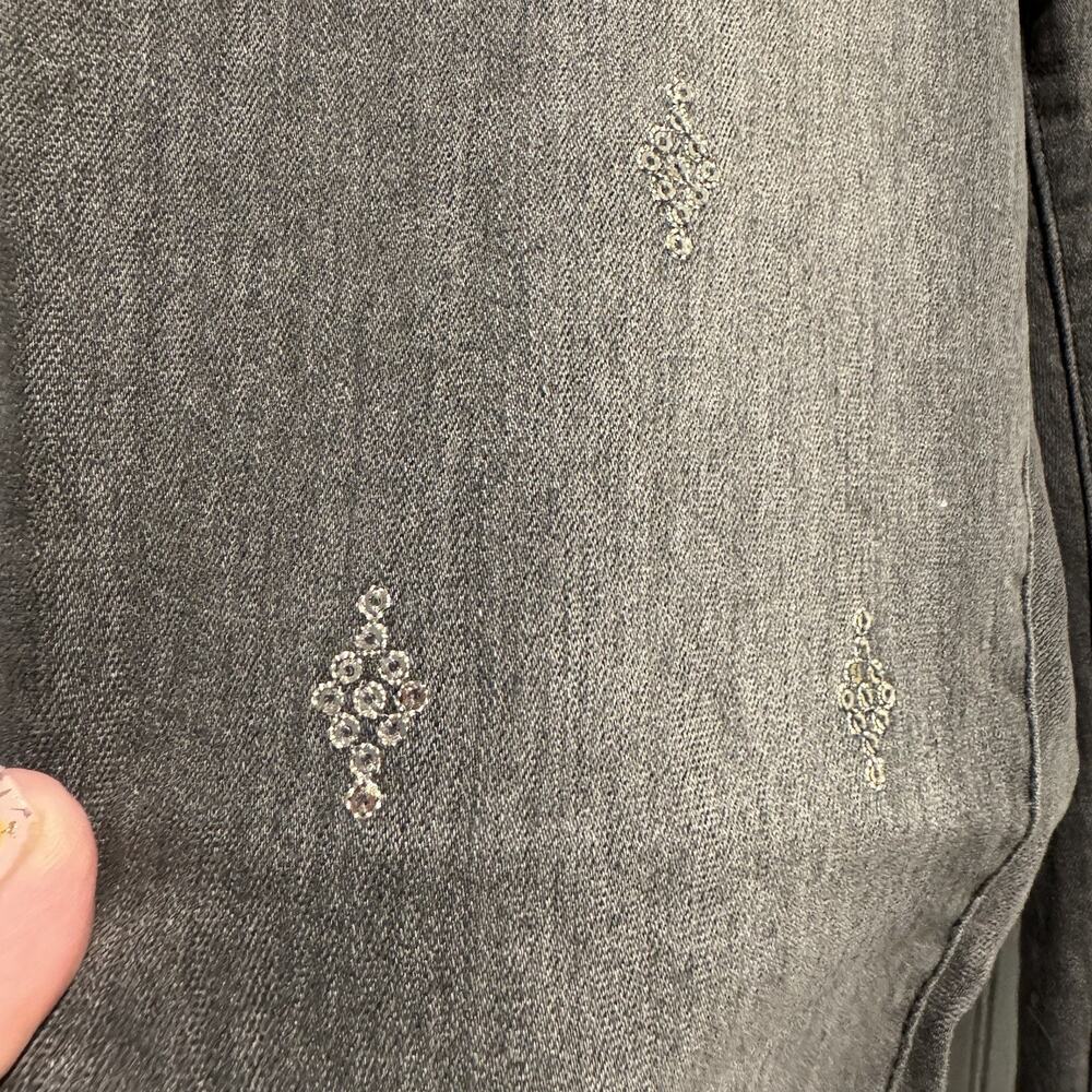 Sundance Primrose Gray Sequined Jeans Skinny Fit Size 30 - Picture 3 of 8